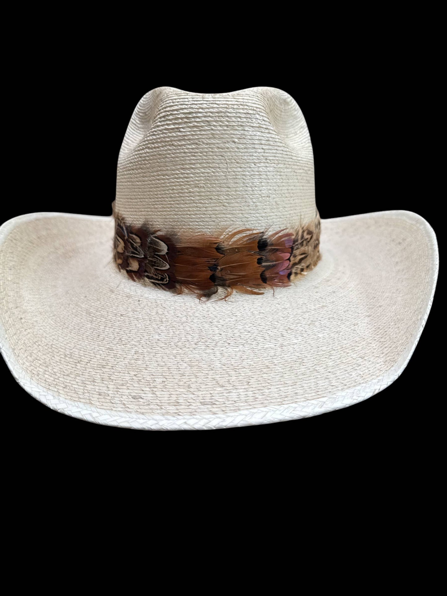 Feather hat band with strap