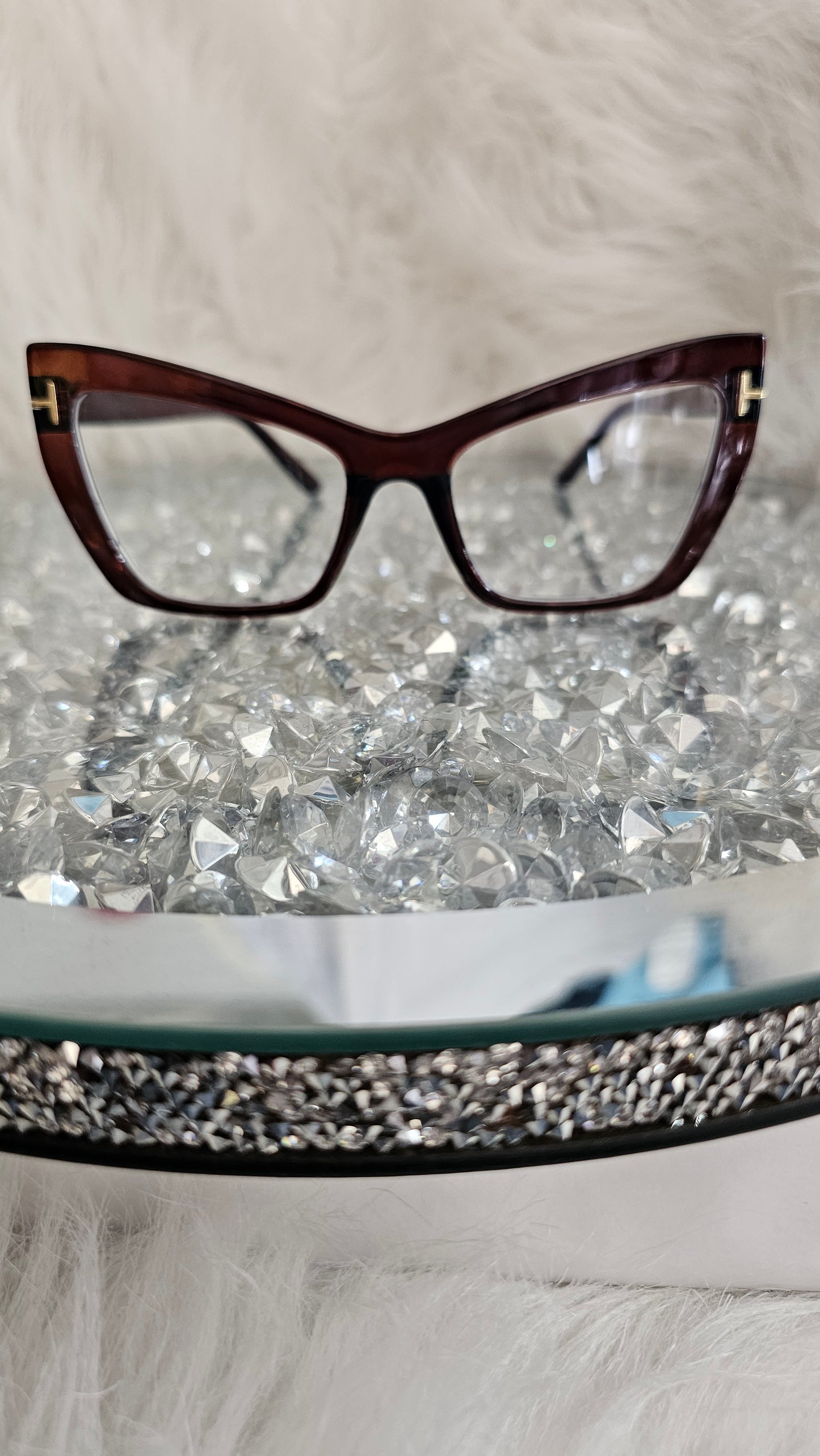 Vintage Oversized Cateye Glasses