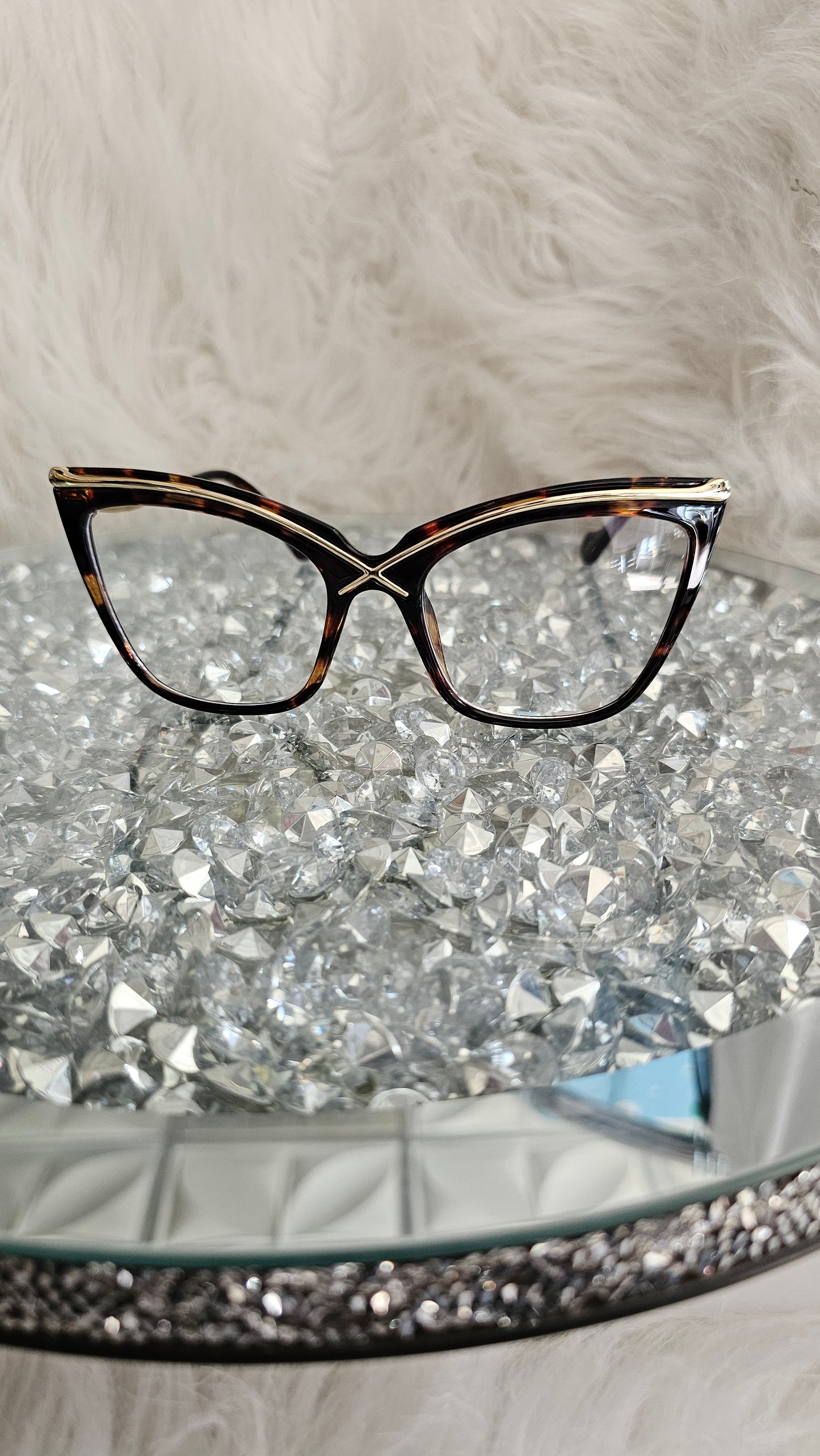 Vintage Oversized Cateye Glasses