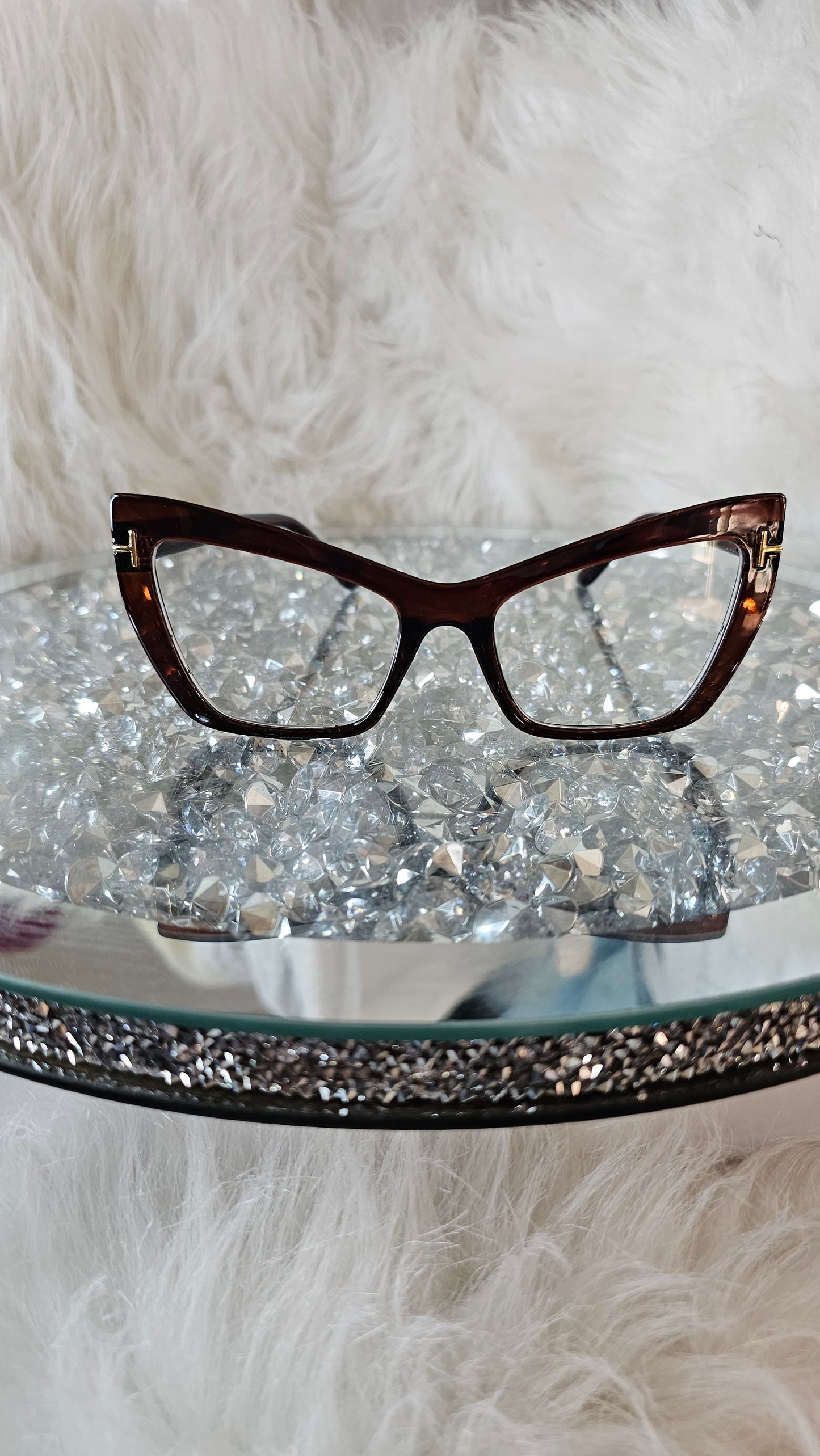 Vintage Oversized Cateye Glasses