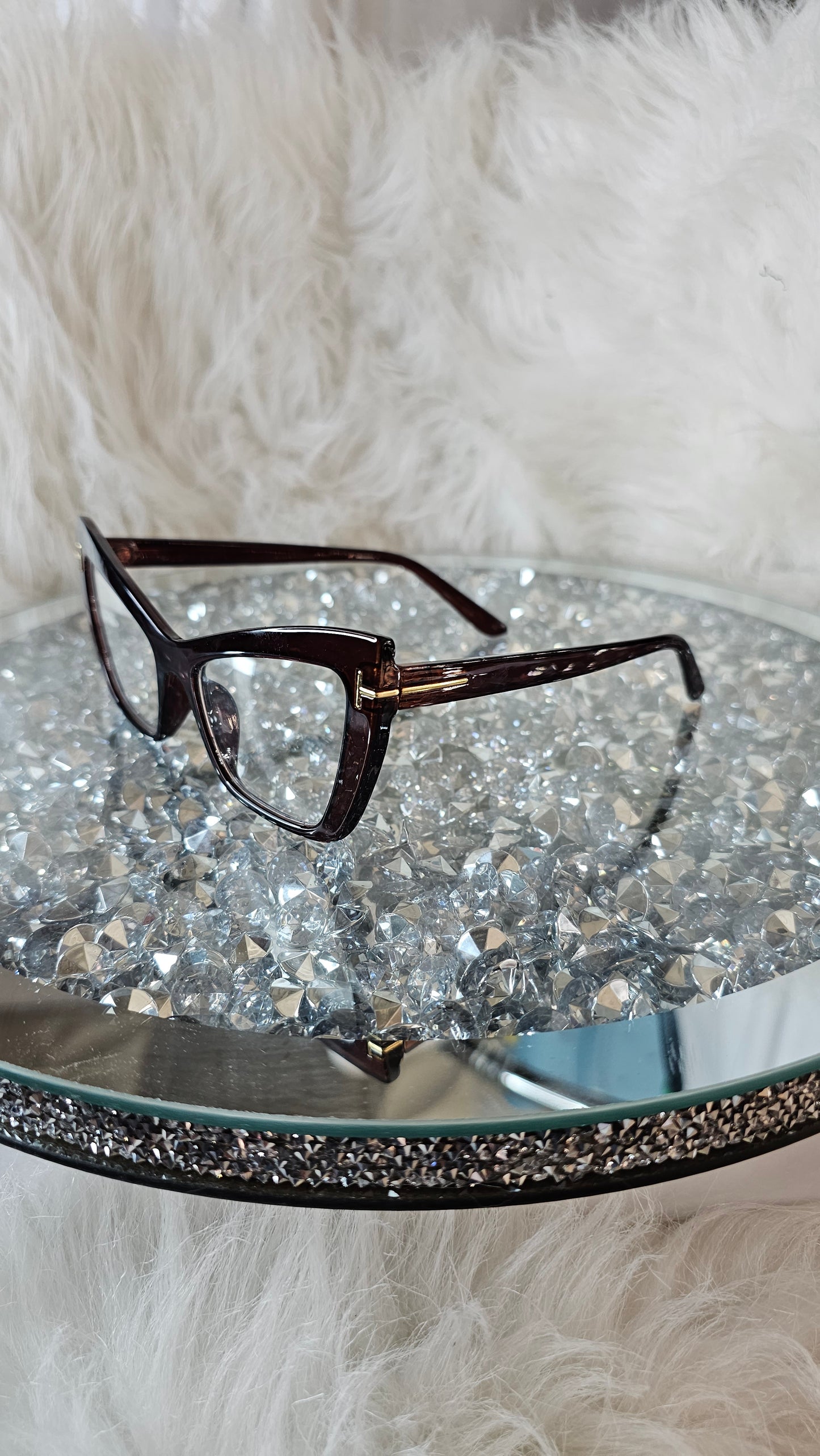 Vintage Oversized Cateye Glasses