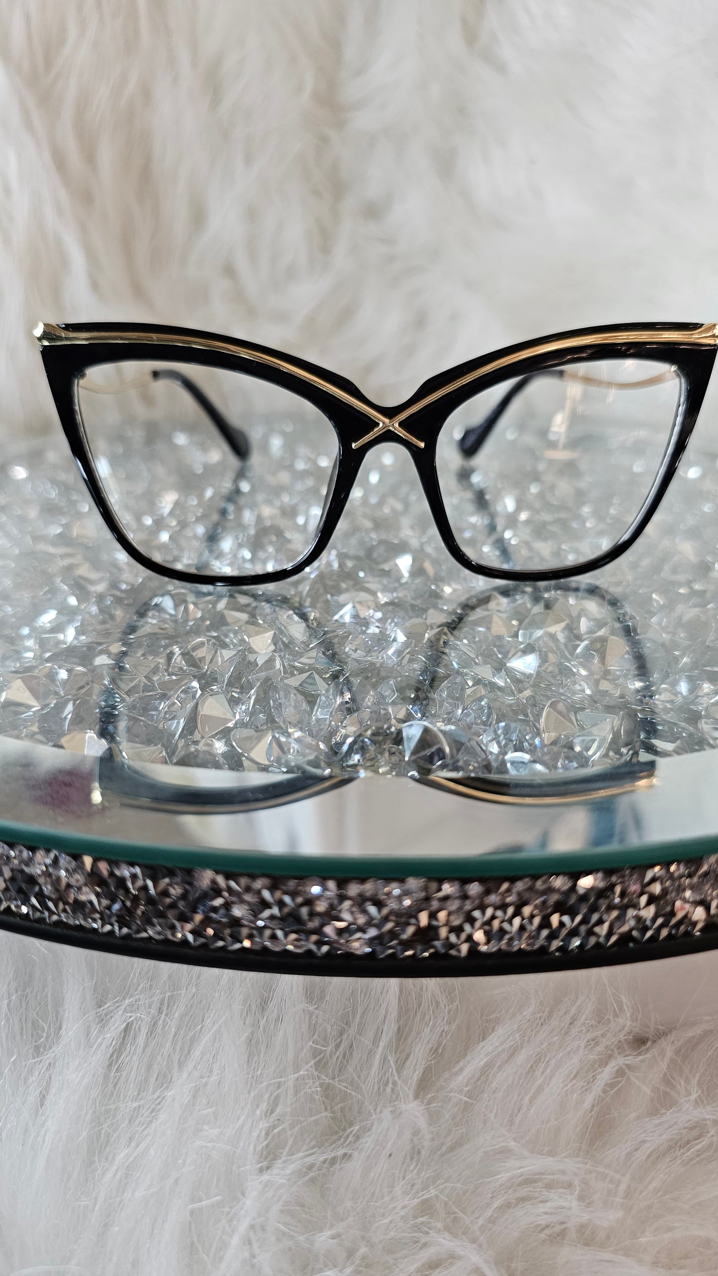 Vintage Oversized Cateye Glasses