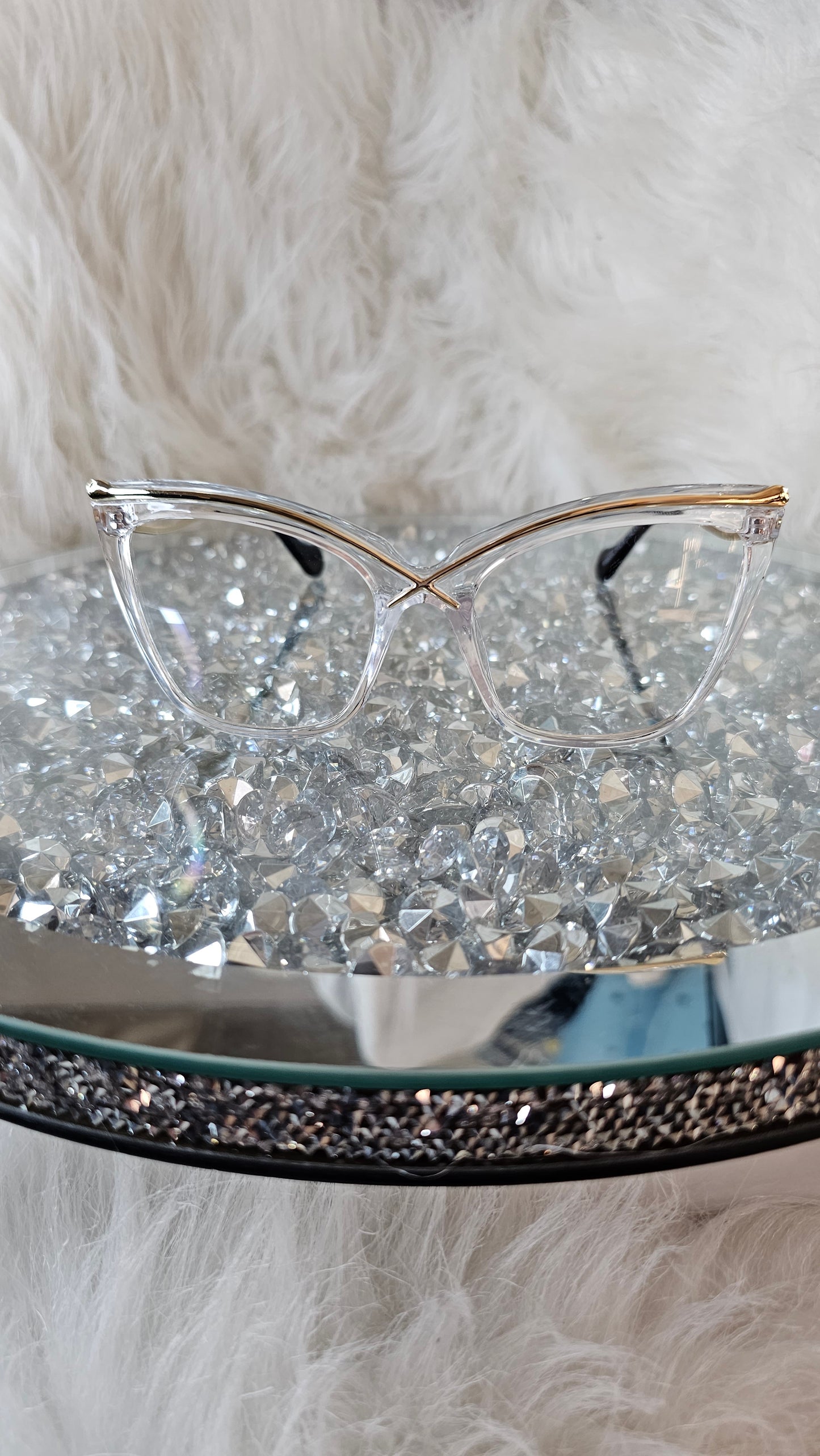 Vintage Oversized Cateye Glasses