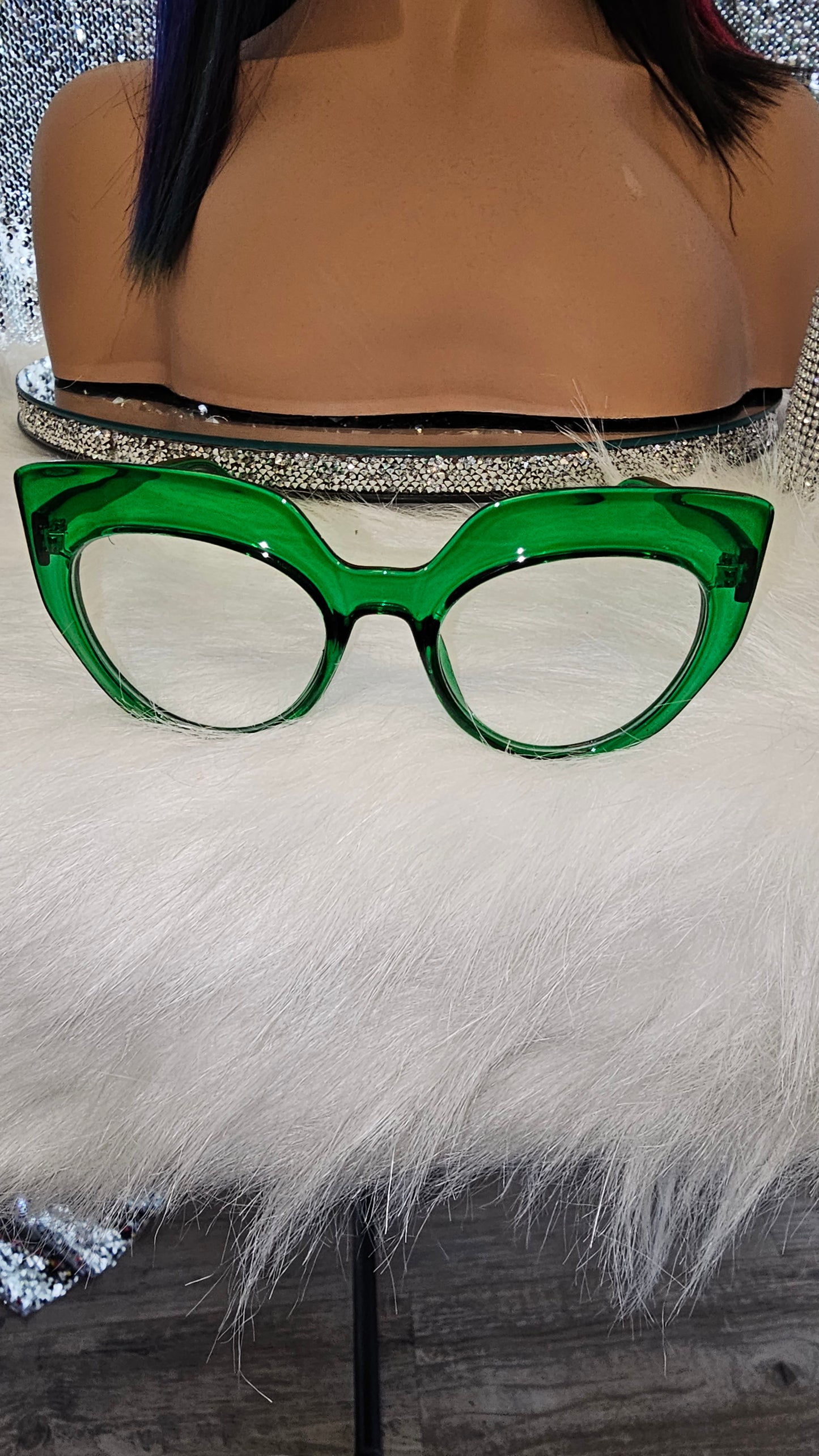 Money Green Square Glasses