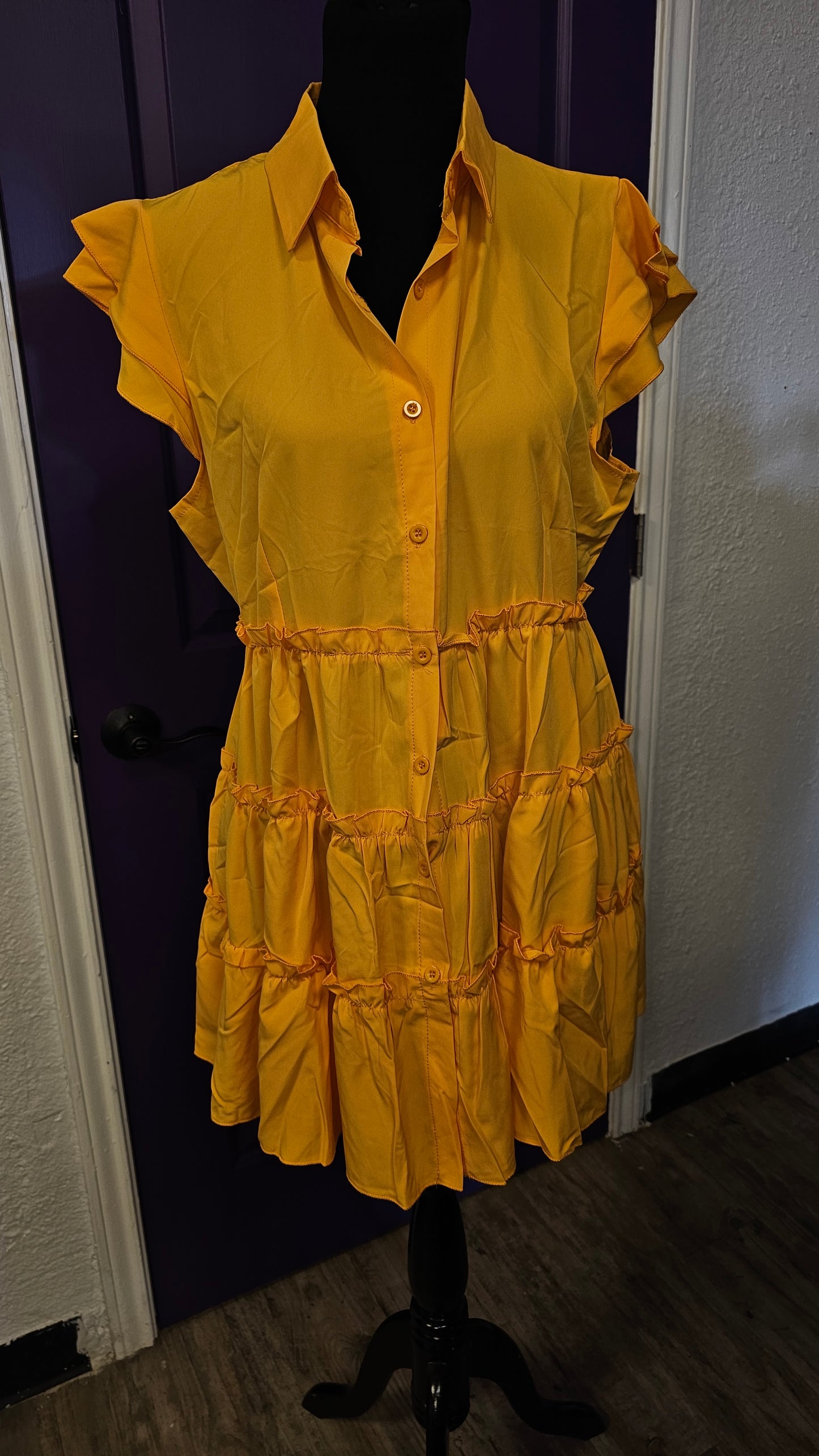 Girls Just Wanna Have Fun Ruffle Dress