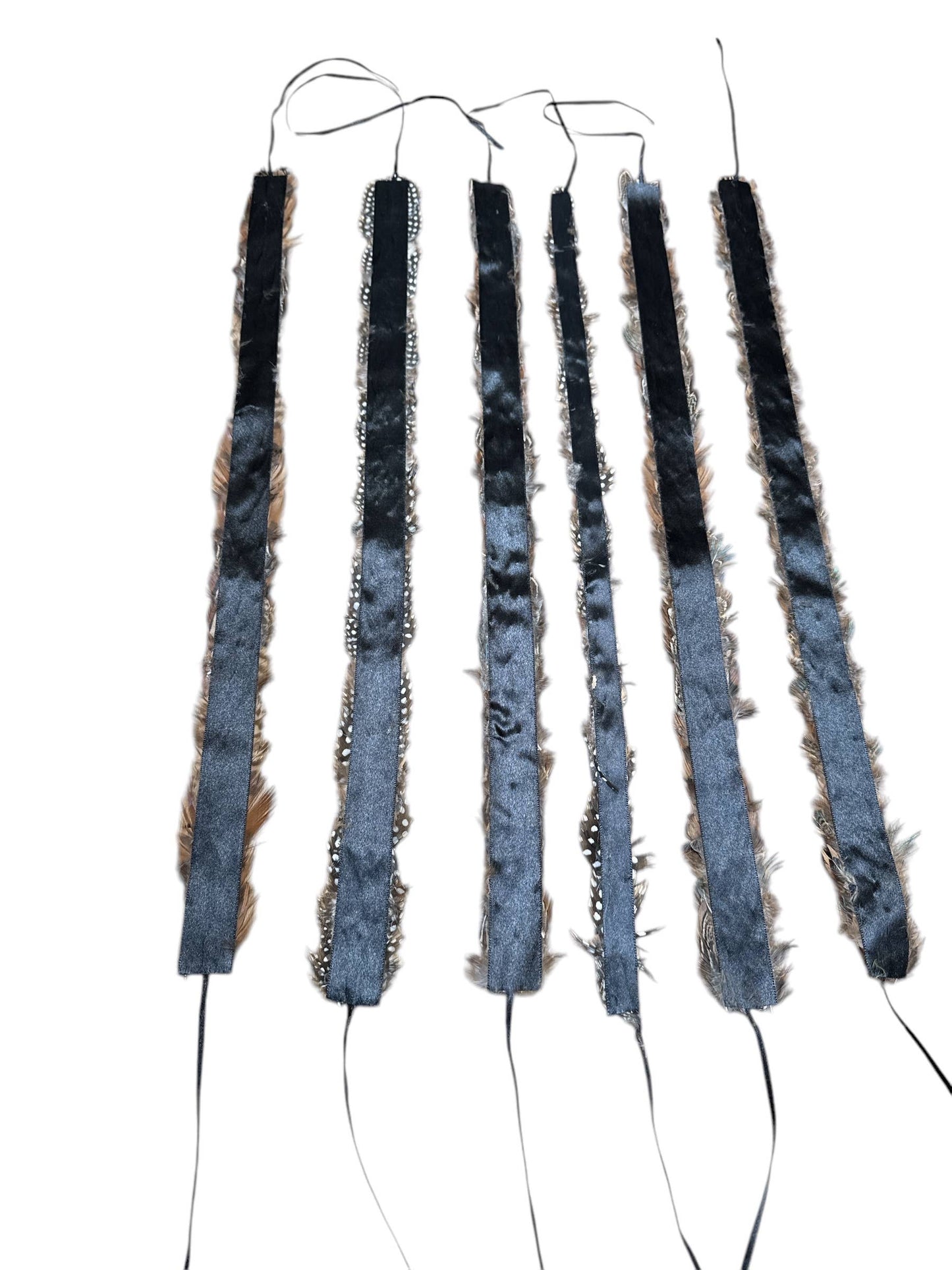 Feather hat band with strap