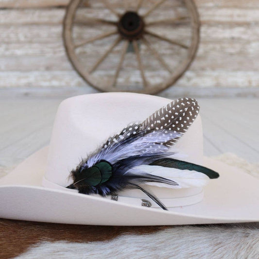 Feather Hat Accent - Silver Sage