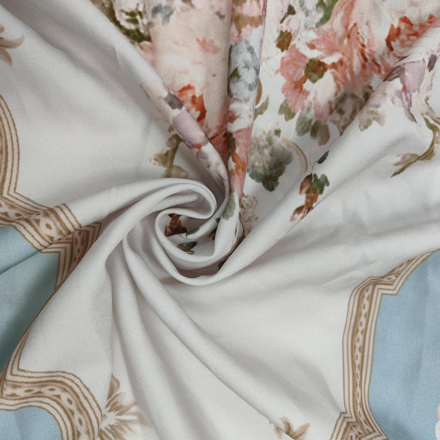 Vintage Boho Floral Print Pleated Dress