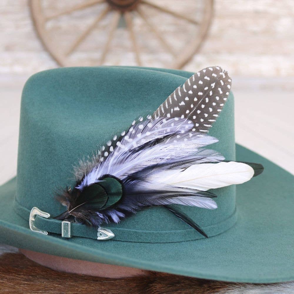 Feather Hat Accent - Silver Sage