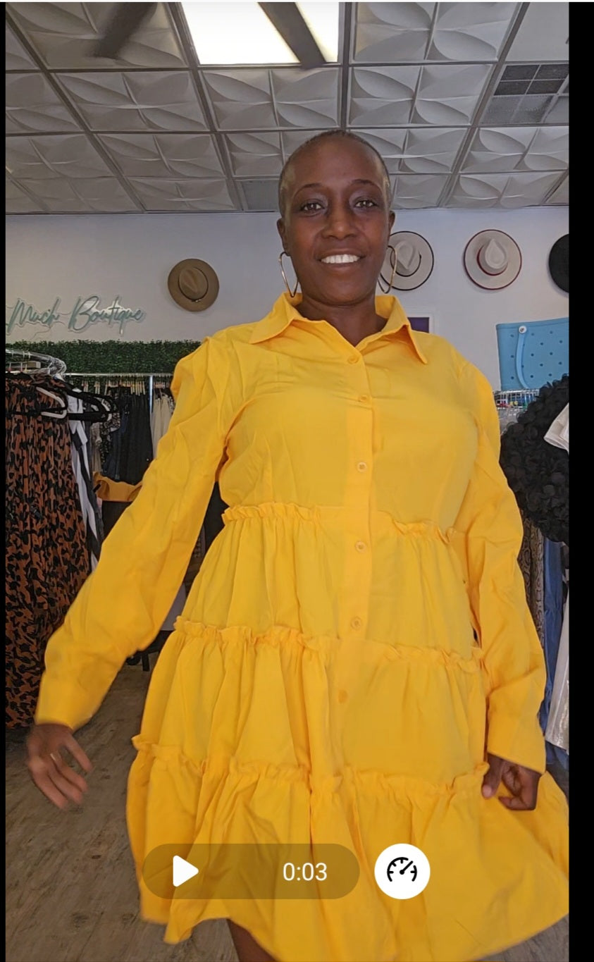 Girls Just Wanna Have Fun Ruffle Dress