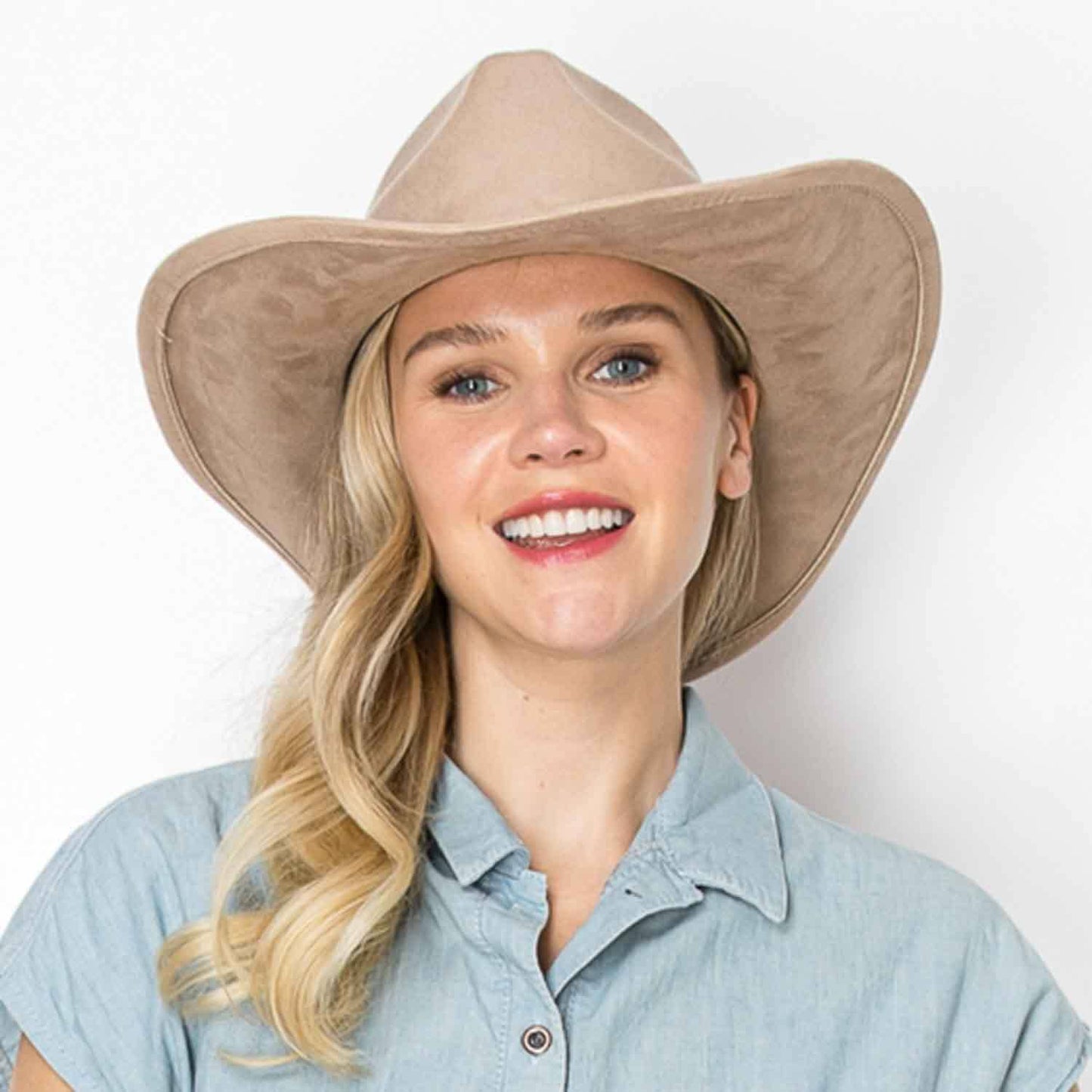 Best seller !!  Fashion Vegan suede  cowboy hat  (Copy)