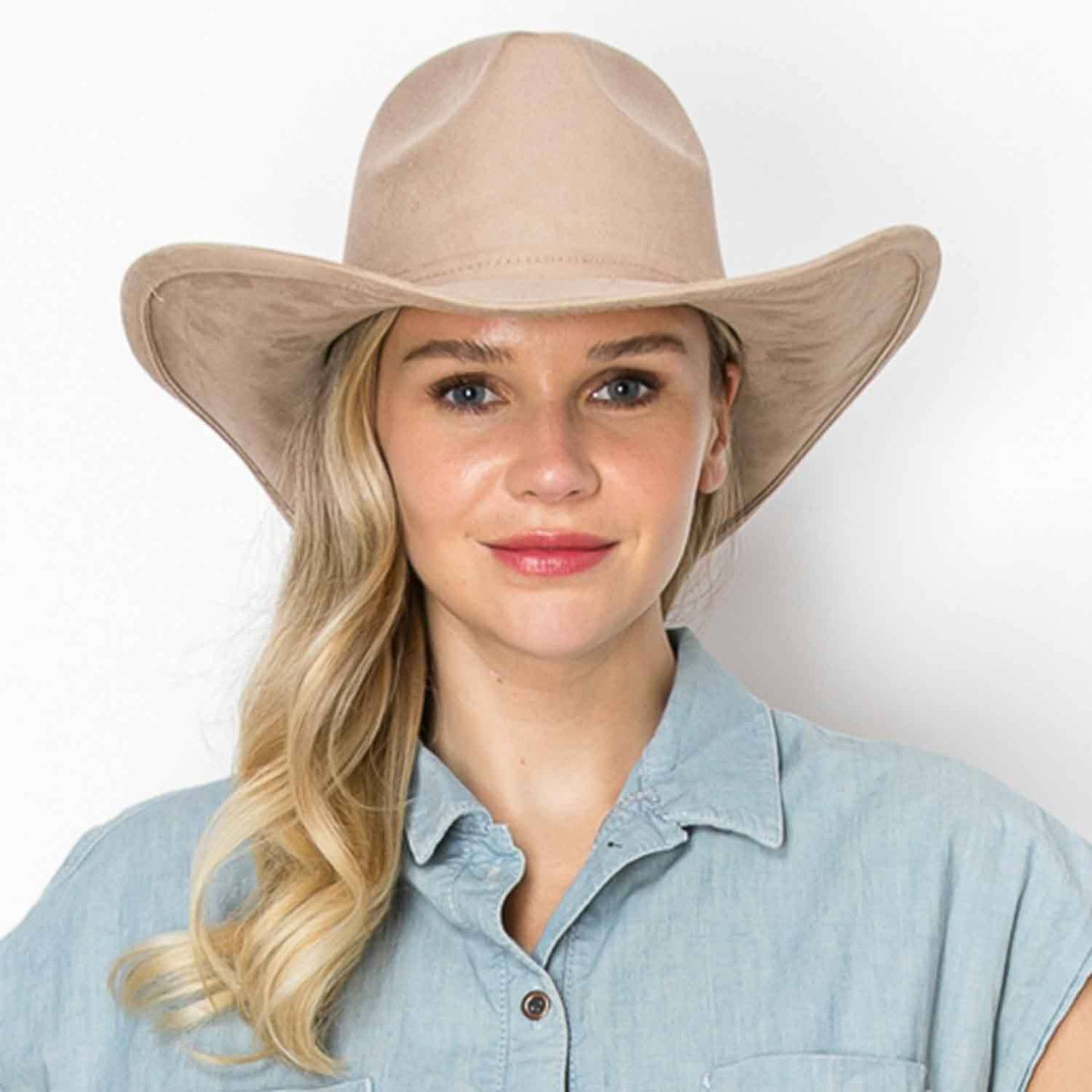 Best seller !!  Fashion Vegan suede  cowboy hat  (Copy)