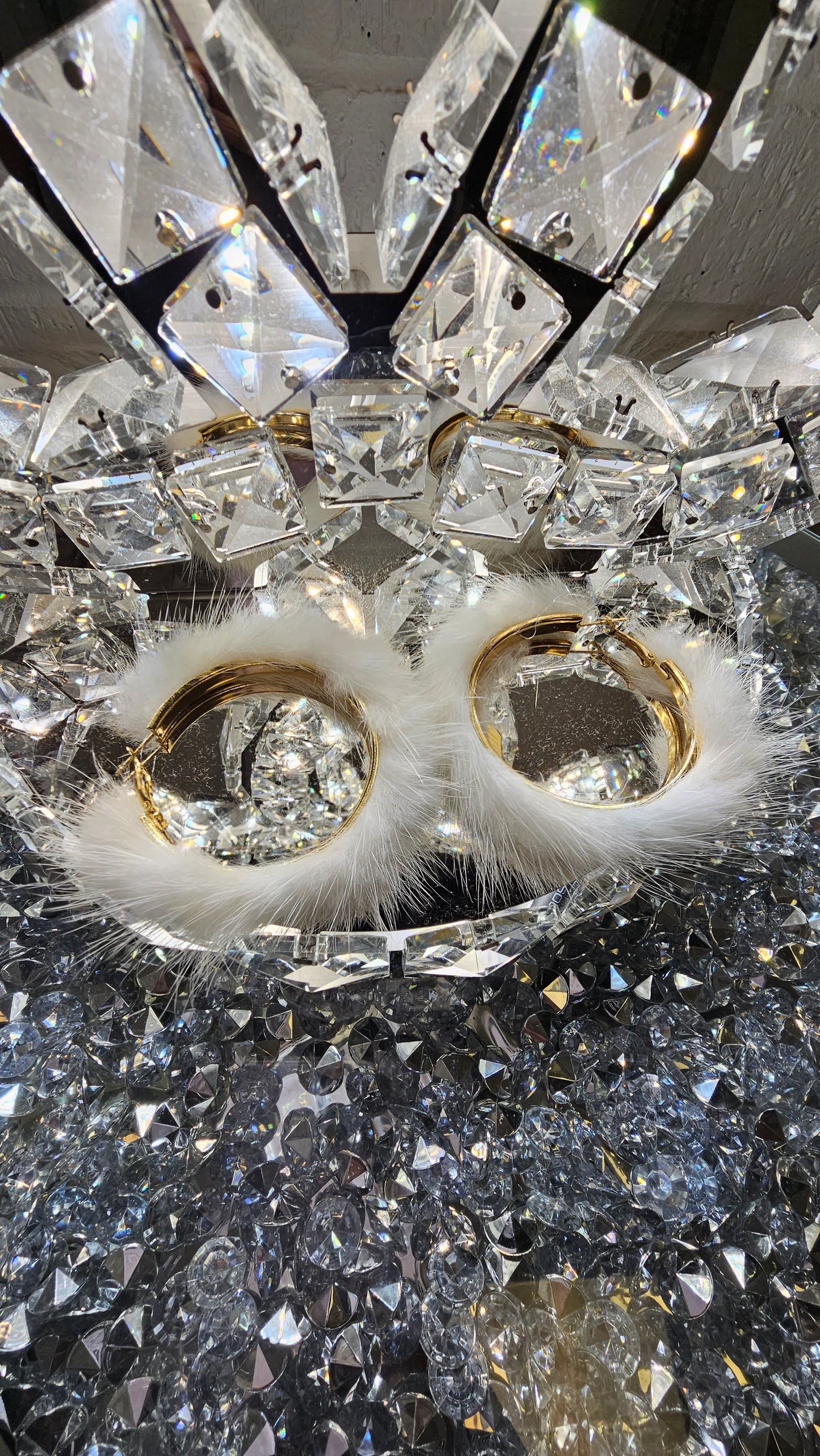 Be a Blessing Fur Hoop Earrings