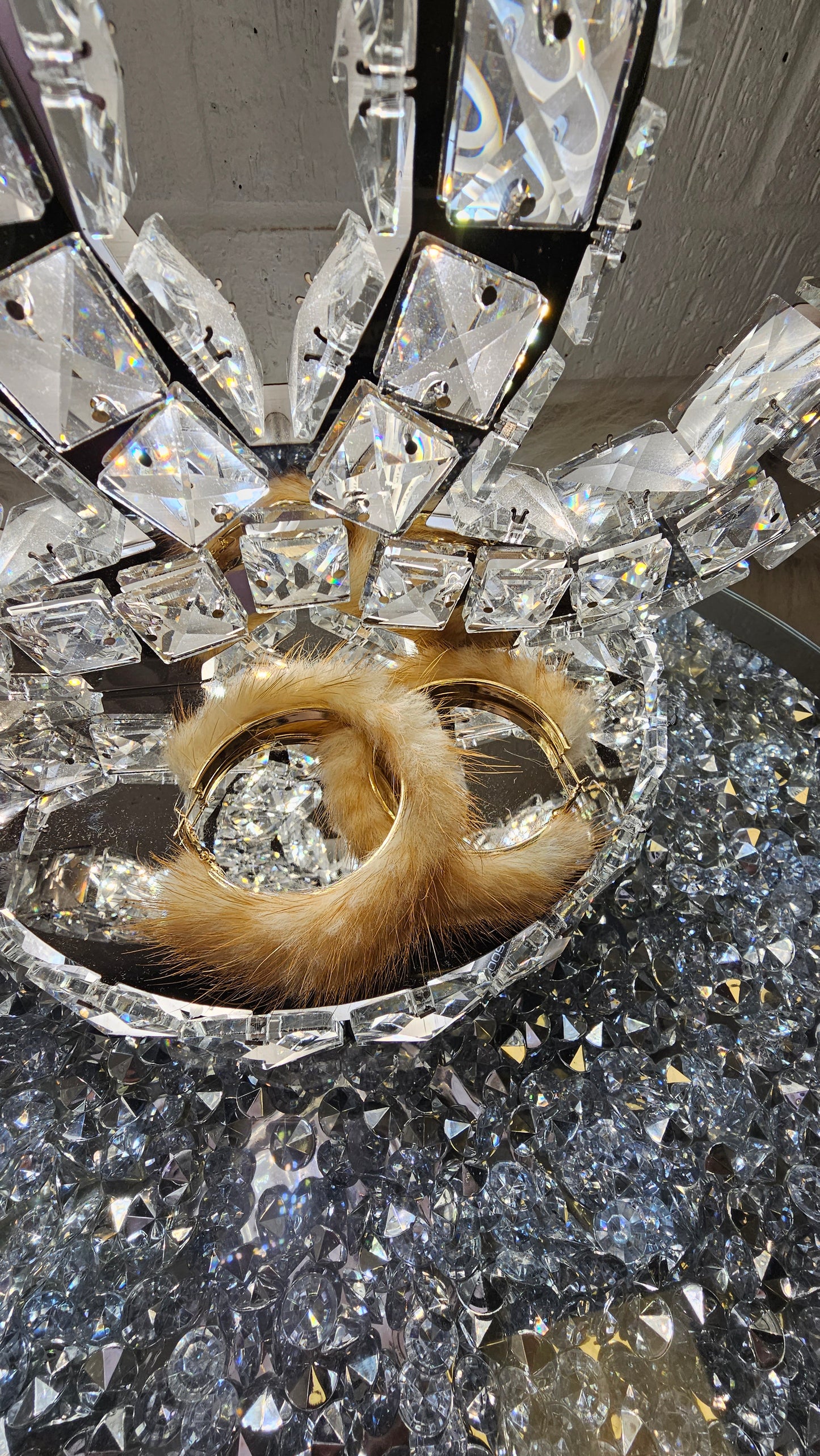 Be a Blessing Fur Hoop Earrings