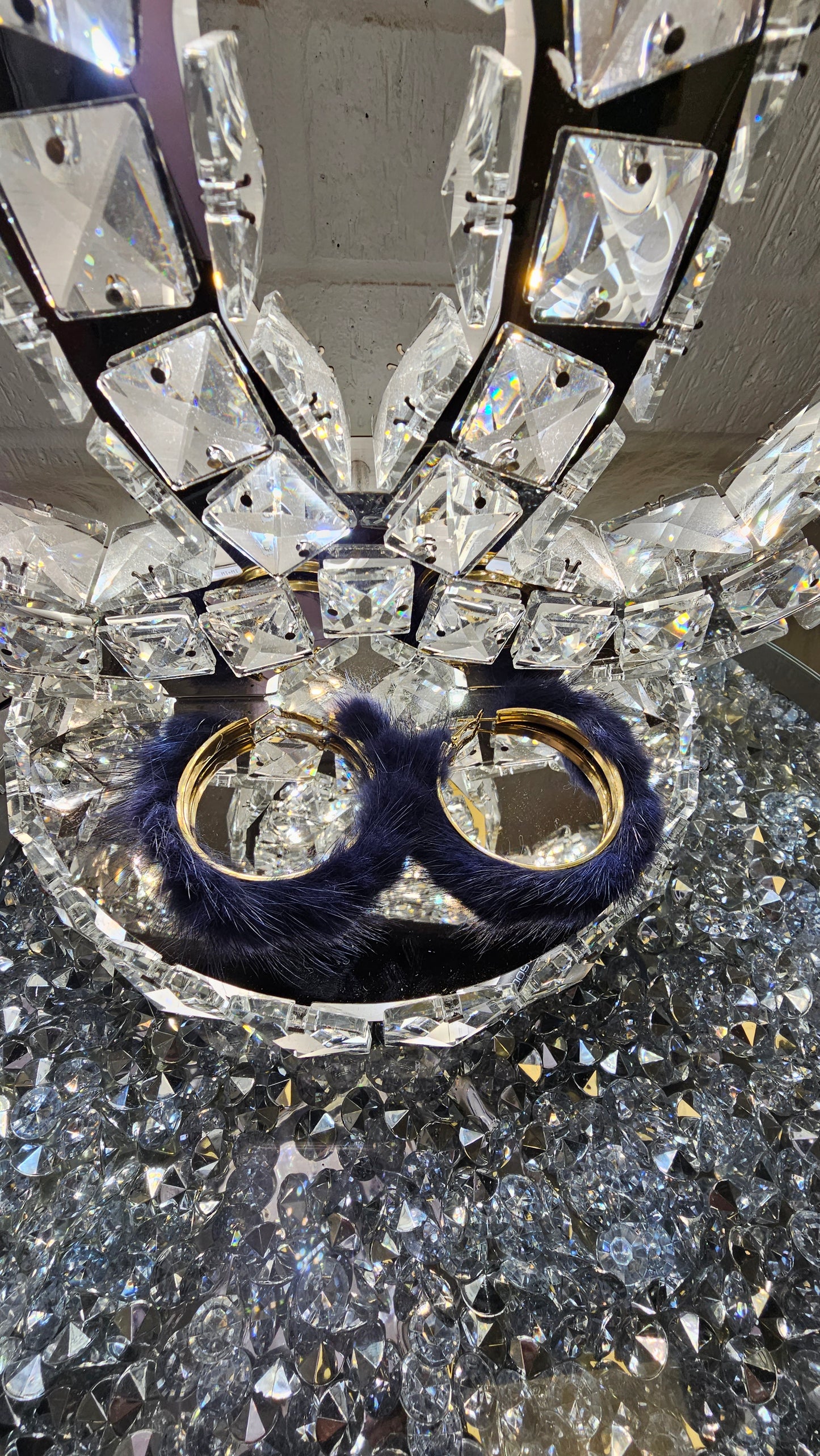 Be a Blessing Fur Hoop Earrings