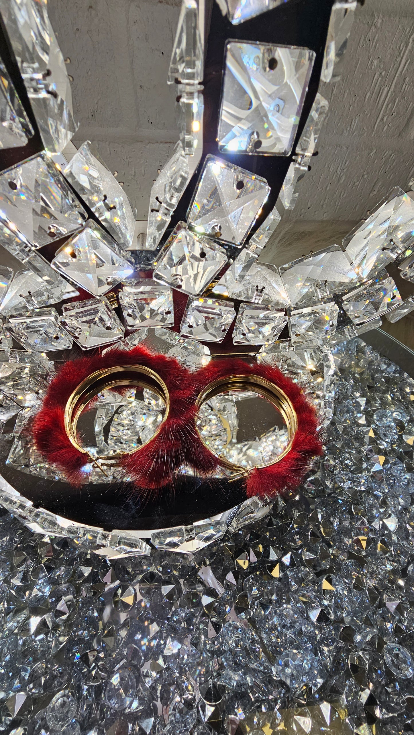Be a Blessing Fur Hoop Earrings