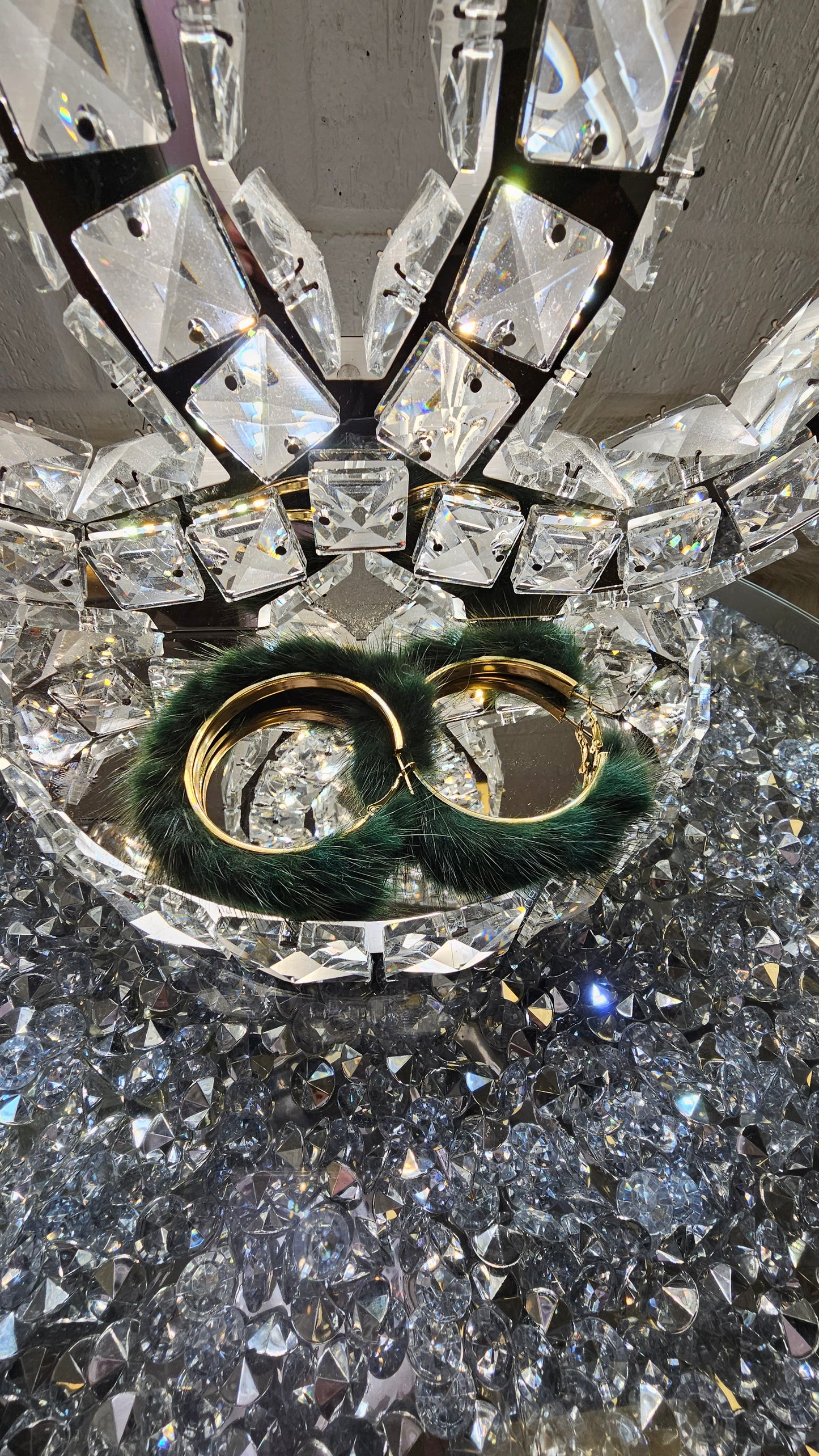 Be a Blessing Fur Hoop Earrings
