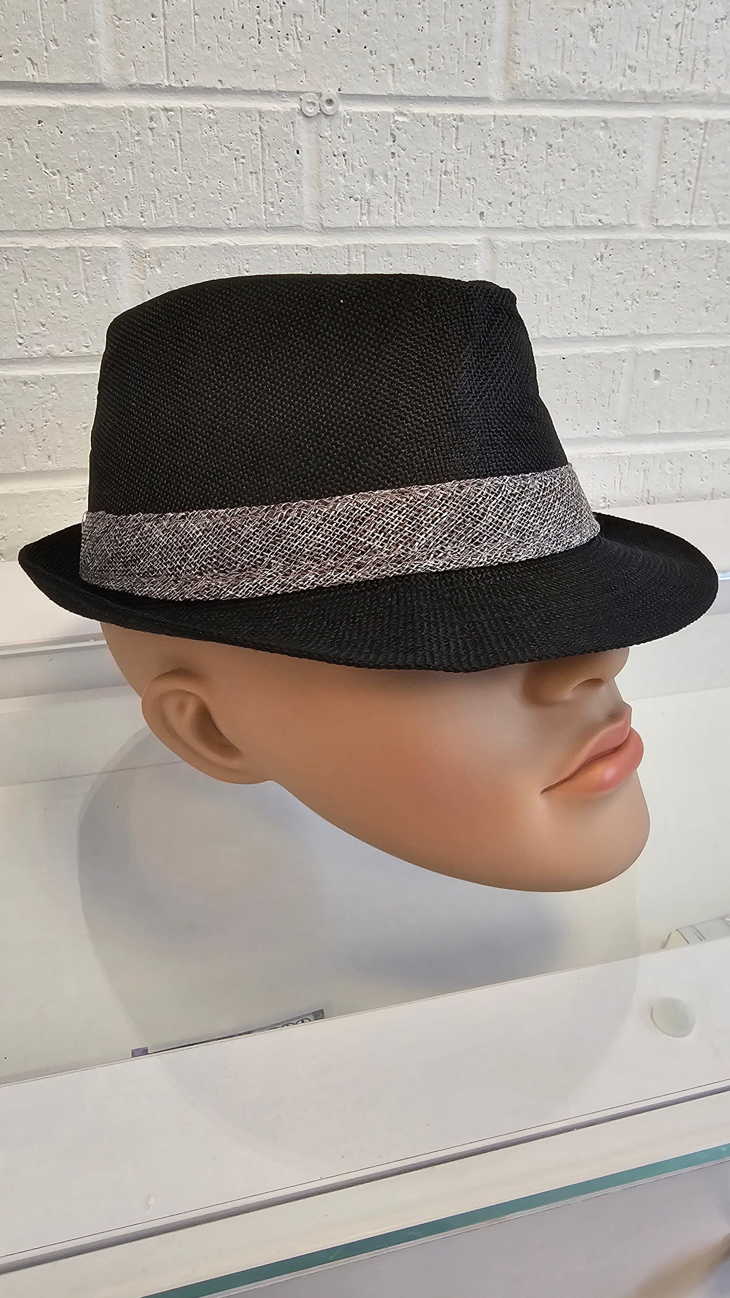 Short Brim Straw Fedora Hat Men Women