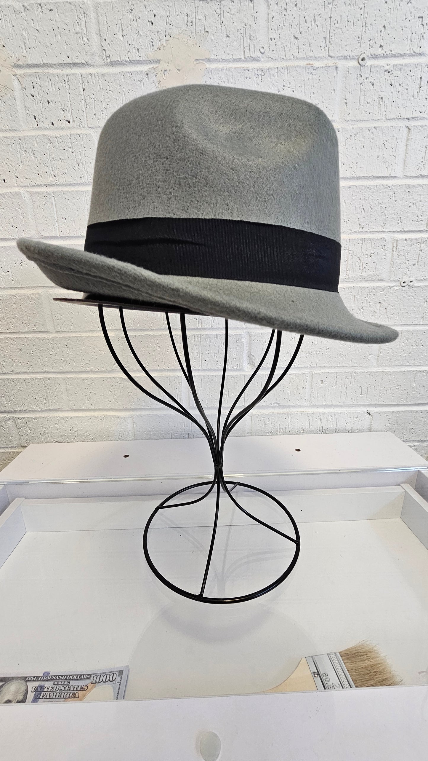 Men's Fedora Hat w Feather