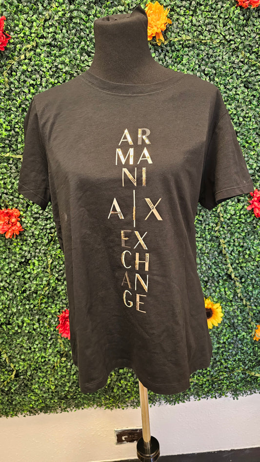 Armani Exchange Black/Gold T'Shirt