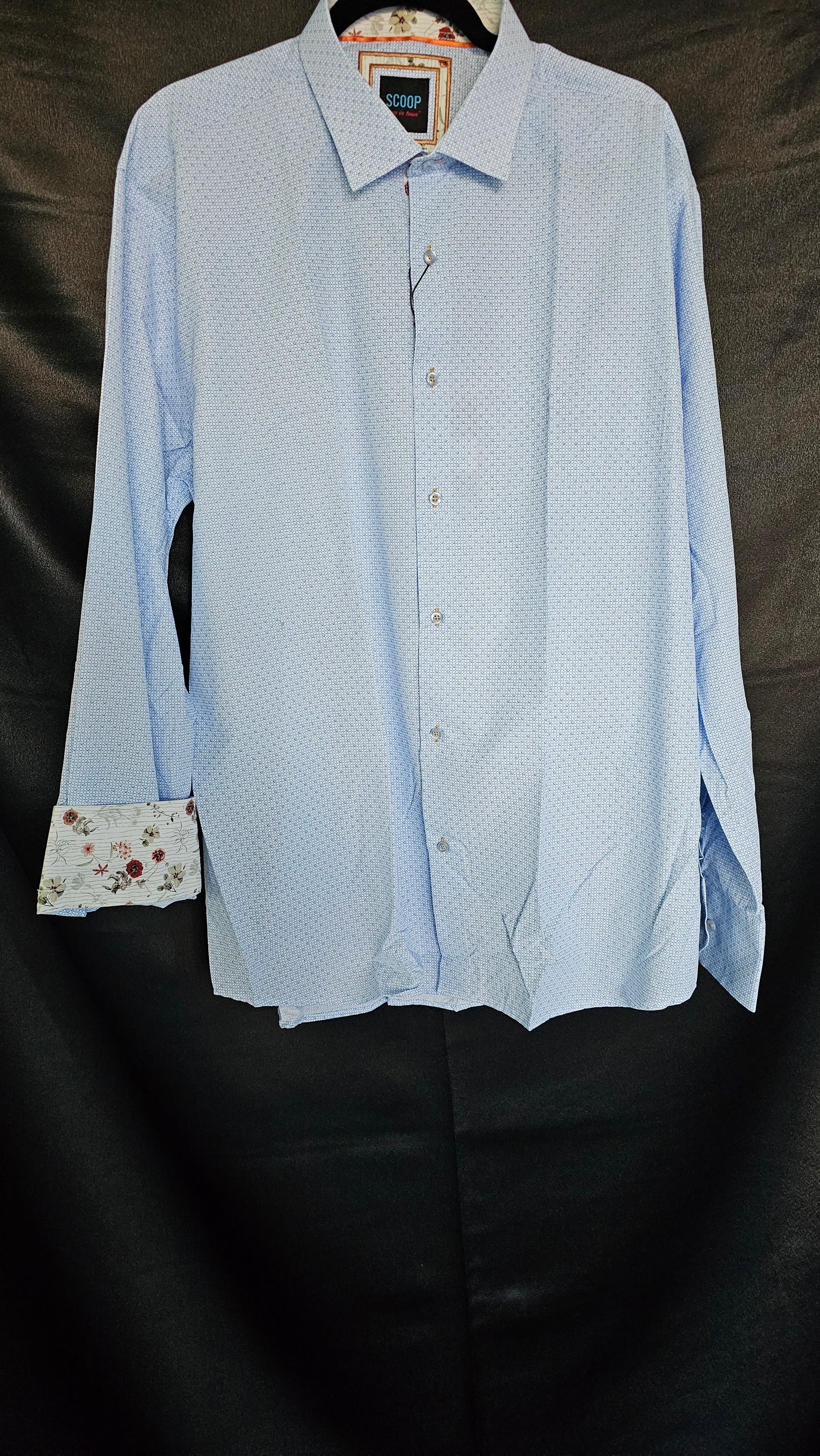 Denzel Blue Men's Dress Shirt