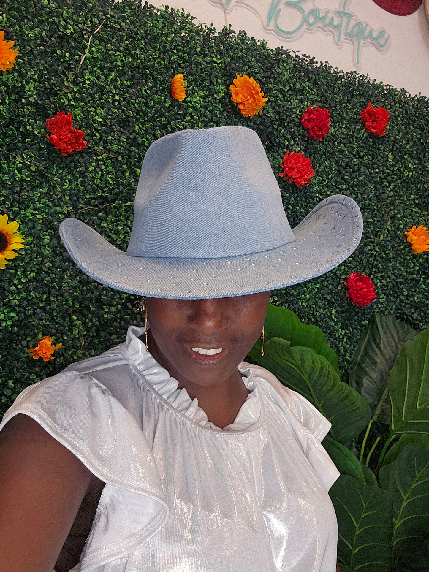 Tiff Denim Cowboy Hat