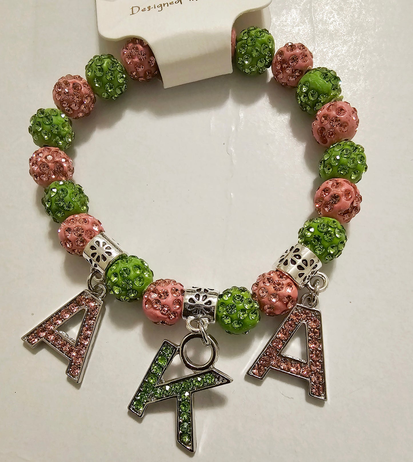 AKA Sorority Letter Bracelet