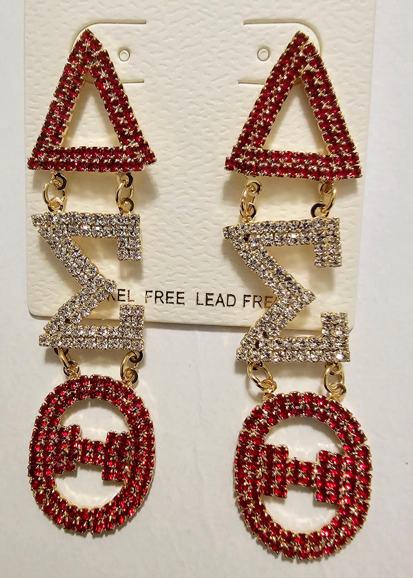 Red Sorority Earrings