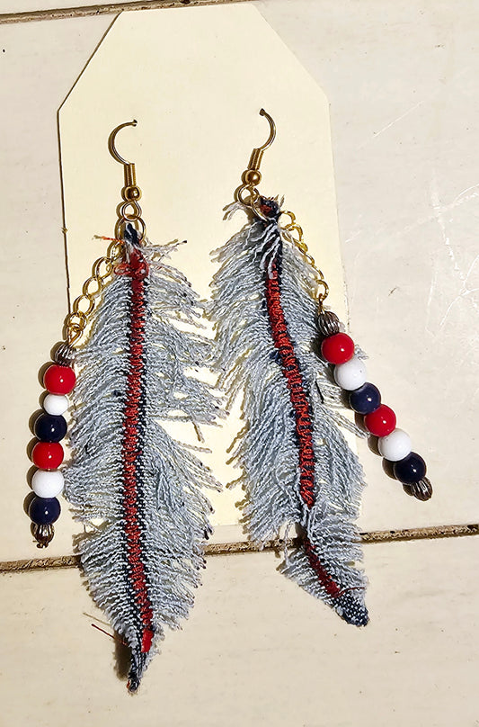 Denim Earrings