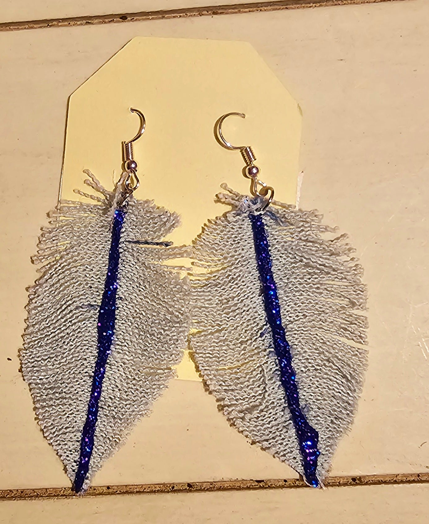 Denim Earrings