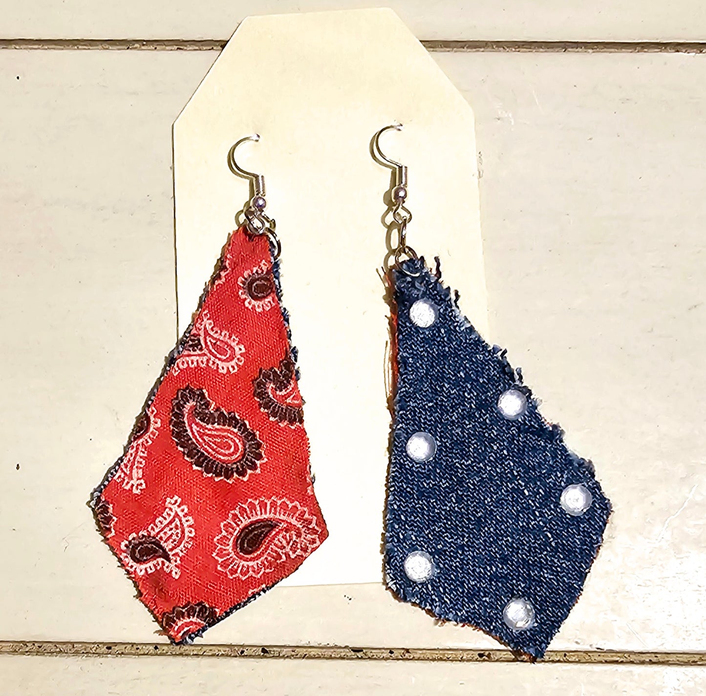 Denim Earrings