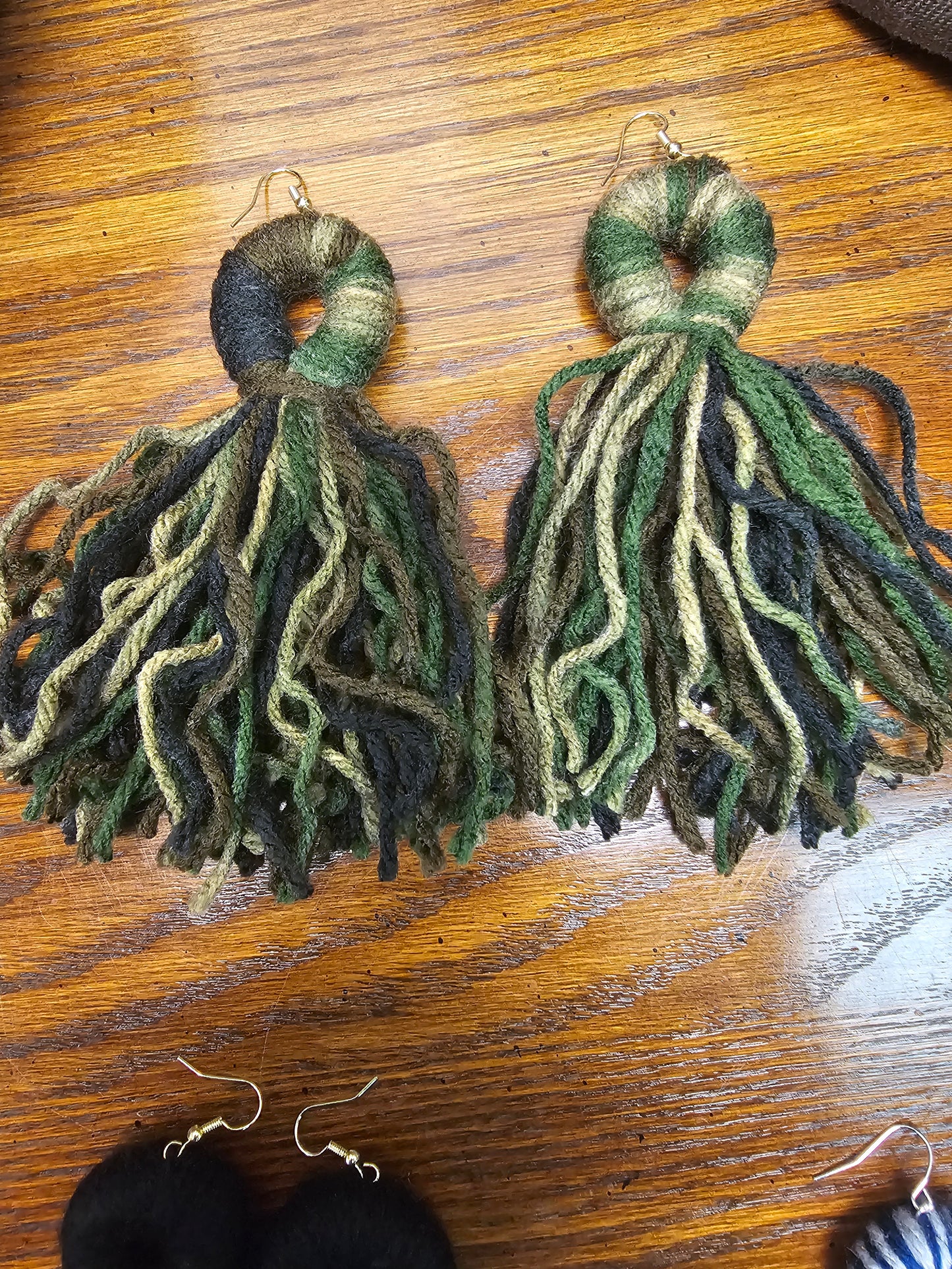 2 Inch Yarn Earrings