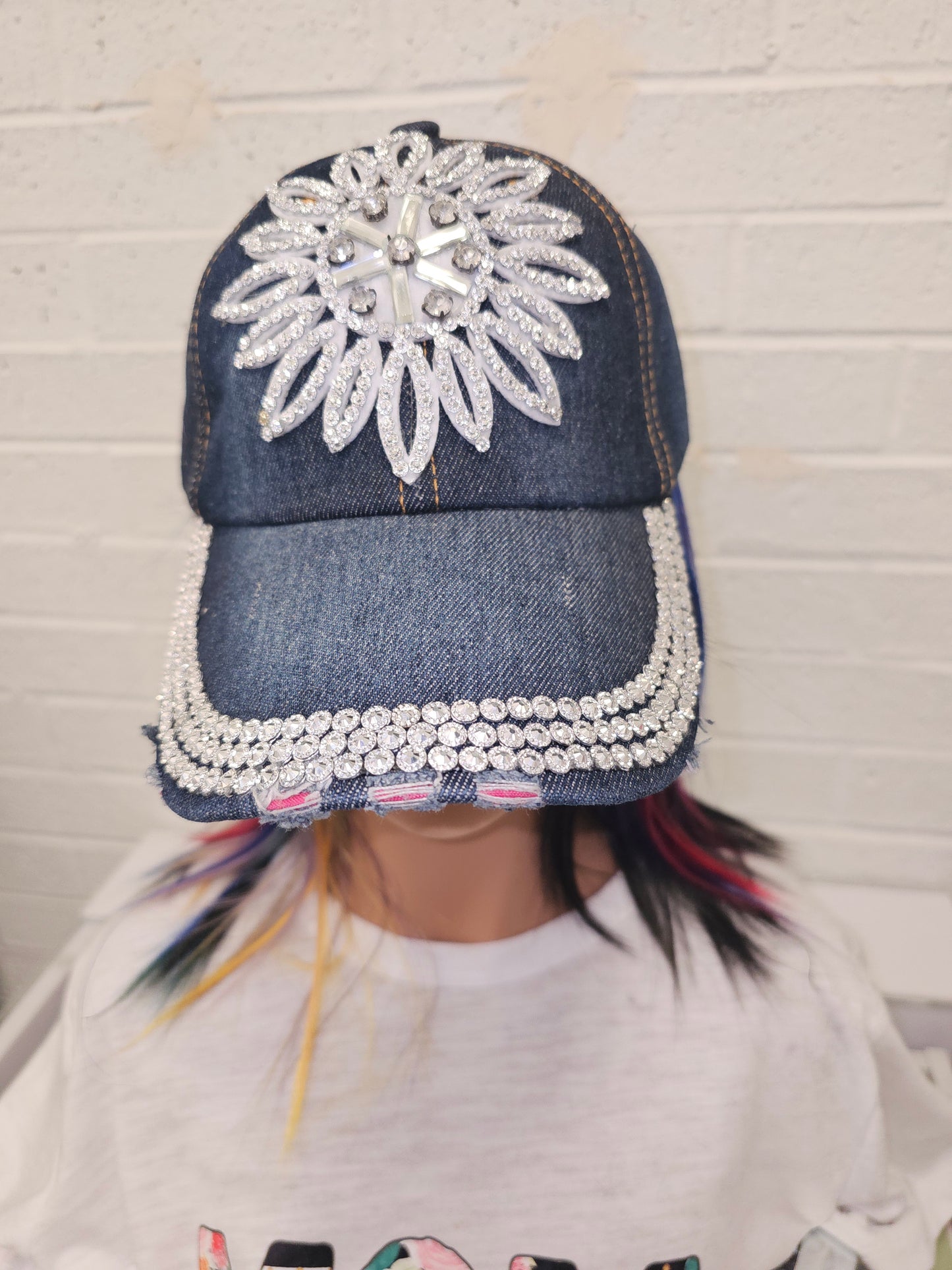 Starburst Denim Bling Hat