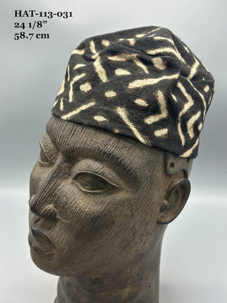 Genuine Vintage Mudcloth Kufi Hat - Mali
