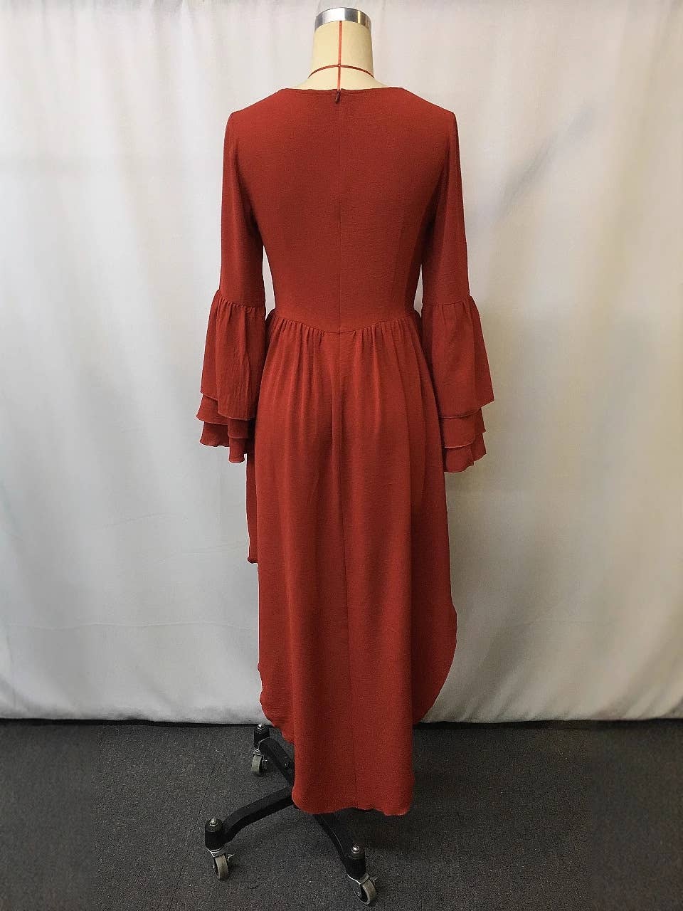 Western Cowgirl Coachella Ruffle high-low swing long dress