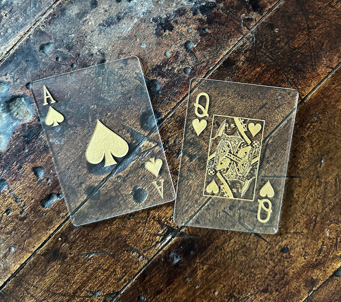 Etched Card Playing Card - Ace of Spades