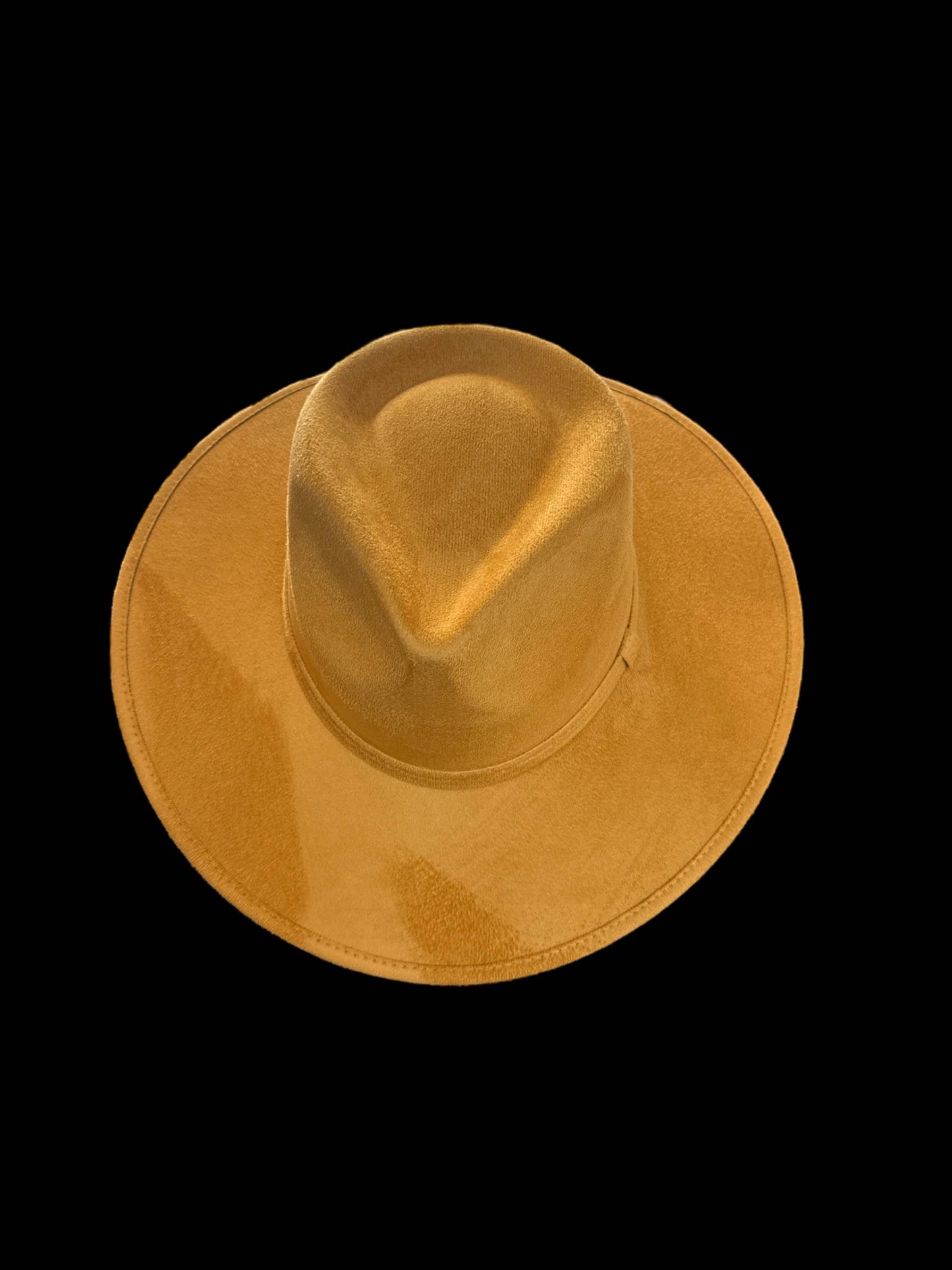Tear Drop Vegan Suede Rancher Flat Brim