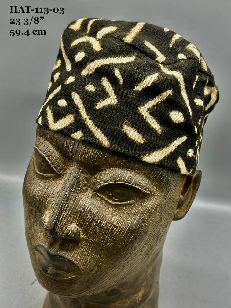 Genuine Vintage Mudcloth Kufi Hat - Mali