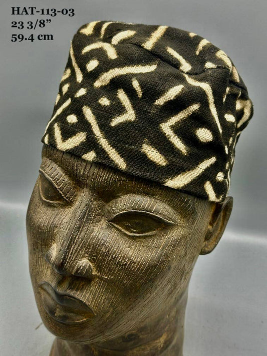 Genuine Vintage Mudcloth Kufi Hat - Mali