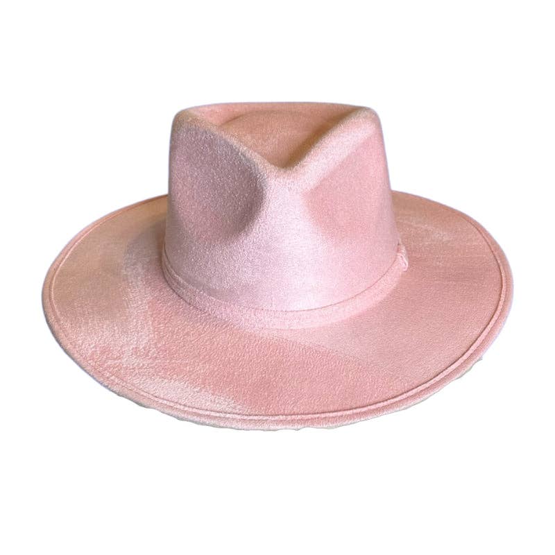 Tear Drop Vegan Suede Rancher Flat Brim