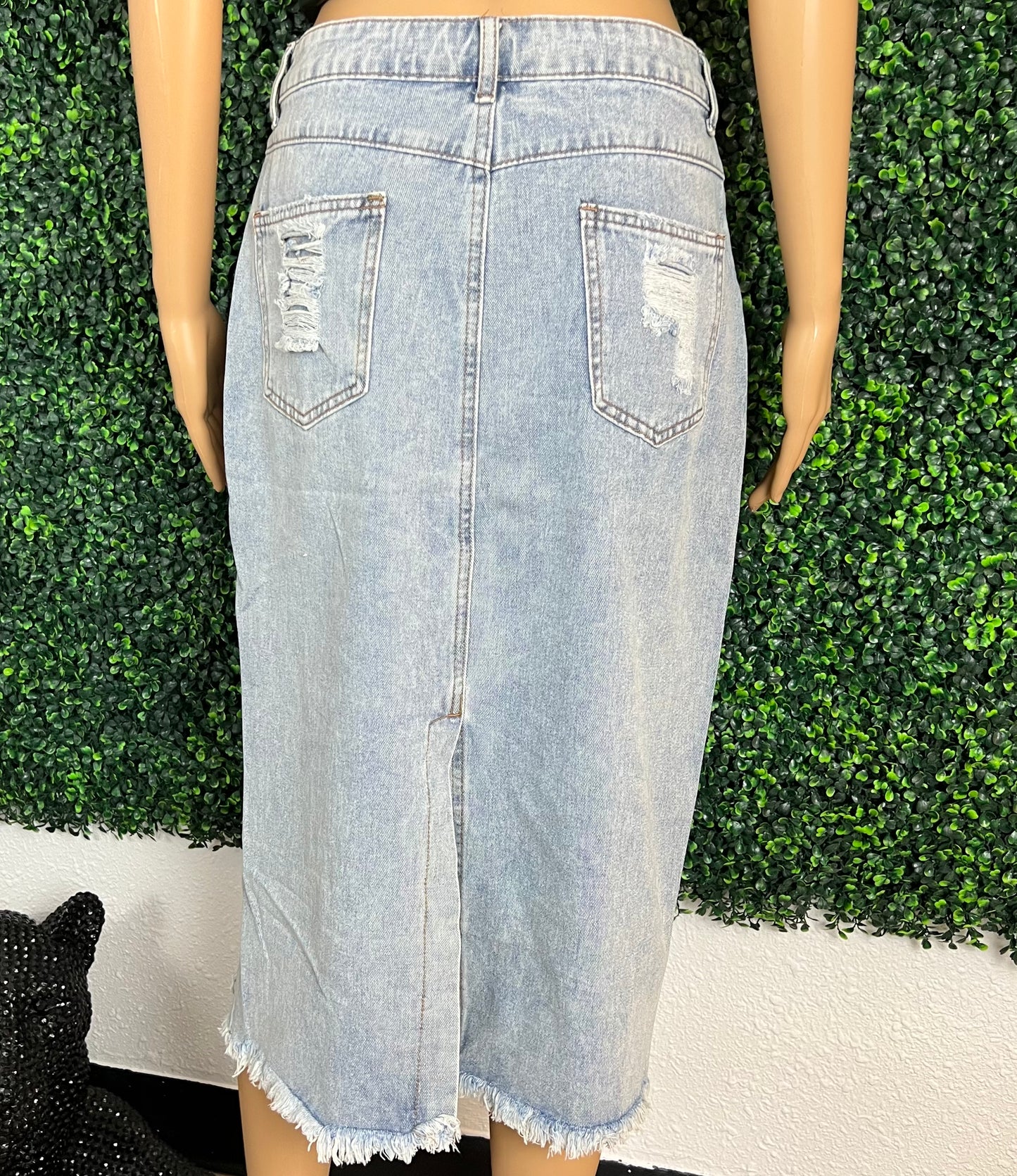 On Edge Jean Skirt