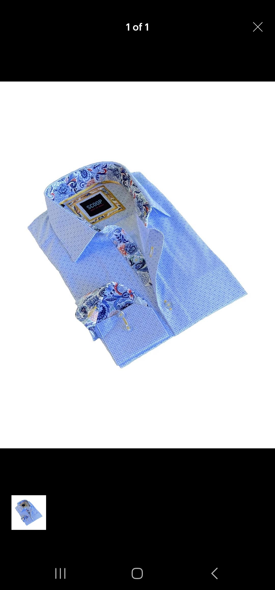 Denzel Blue Men's Dress Shirt