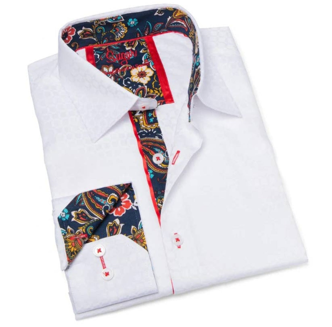 Men's Checkers and Paisley Dress Shirt