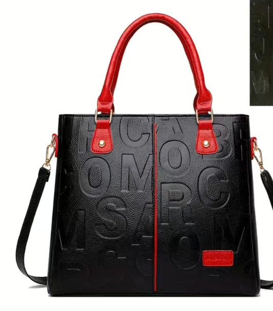 Black and Red Satchel Purse