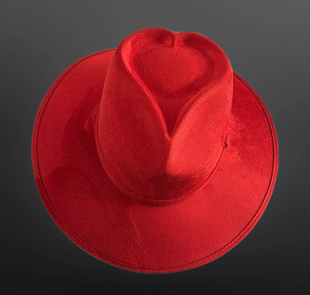 Amore Sweetheart Vegan Suede Fedora Hat