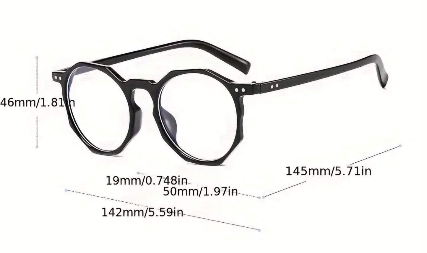 Irregular Round About Glasses