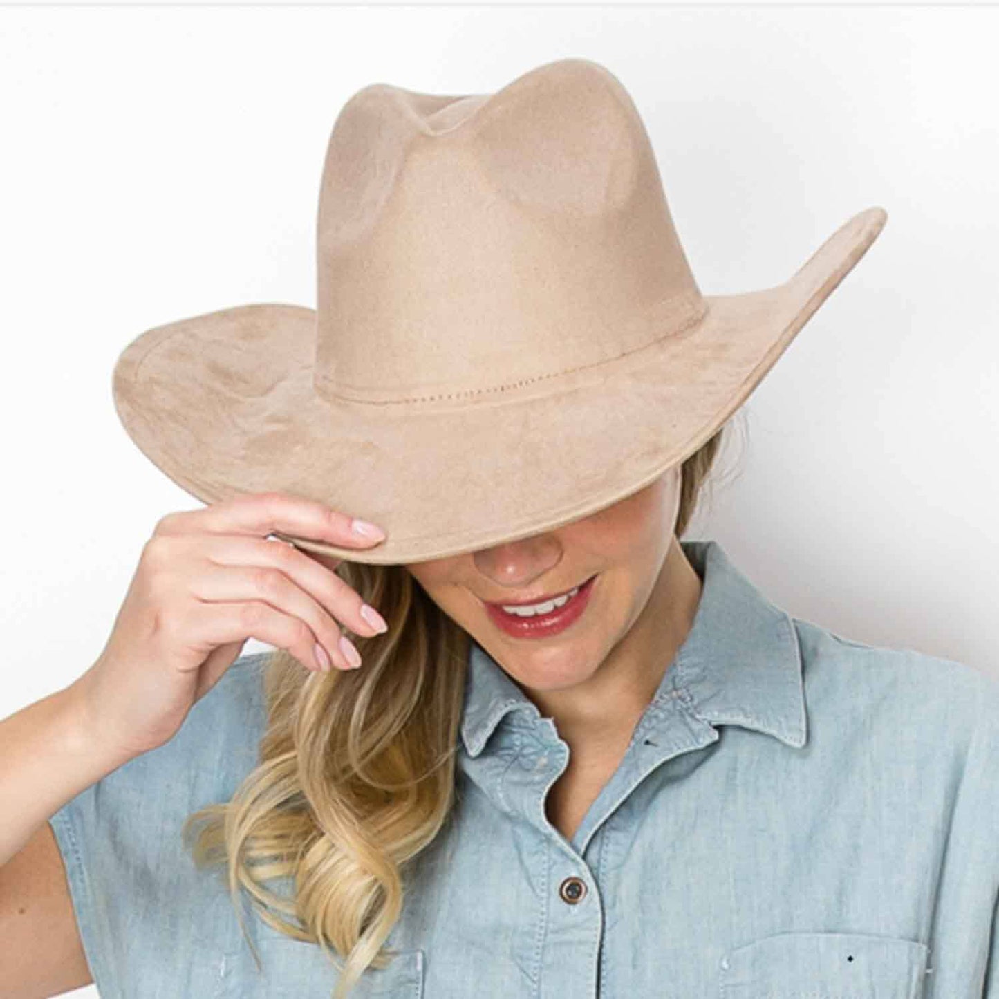 Best seller !!  Fashion Vegan suede  cowboy hat  (Copy)
