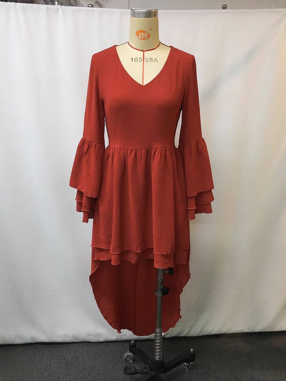 Western Cowgirl Coachella Ruffle high-low swing long dress