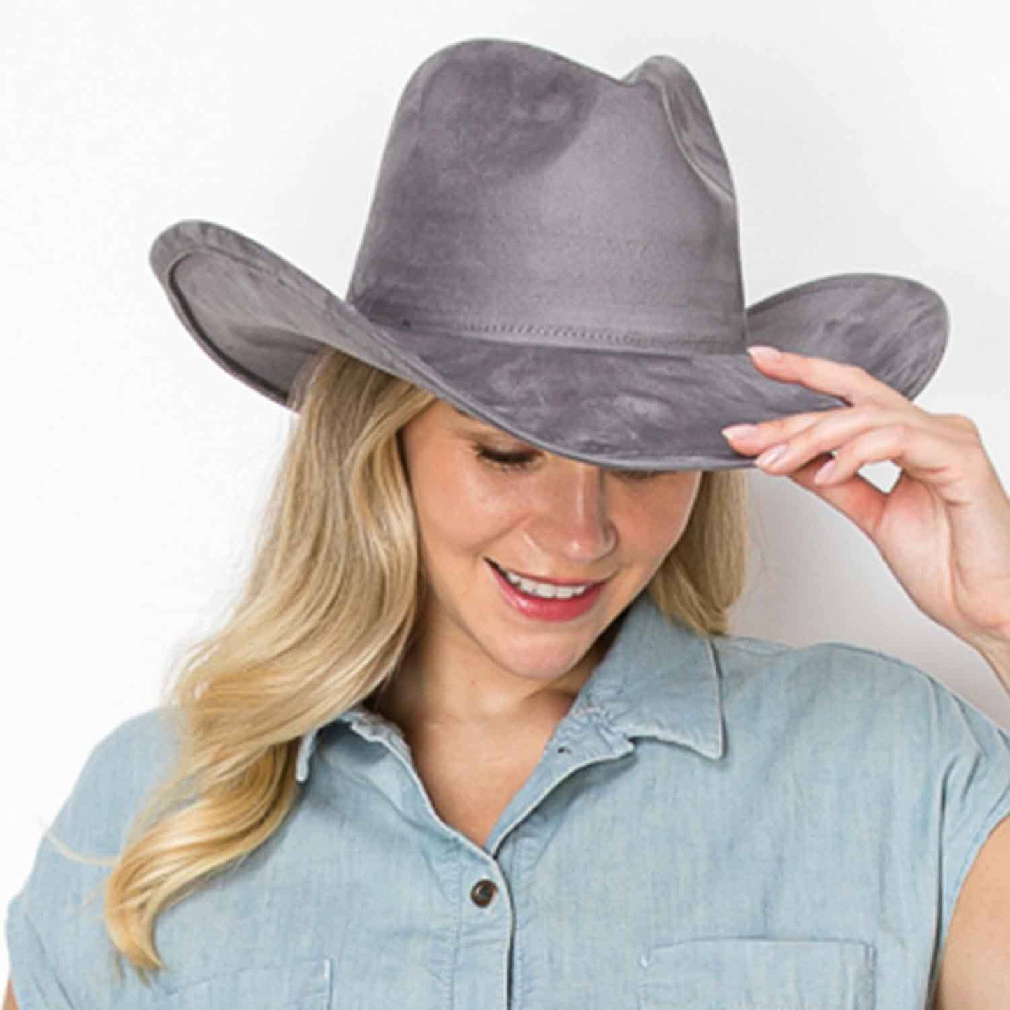 Best seller !!  Fashion Vegan suede  cowboy hat  (Copy)