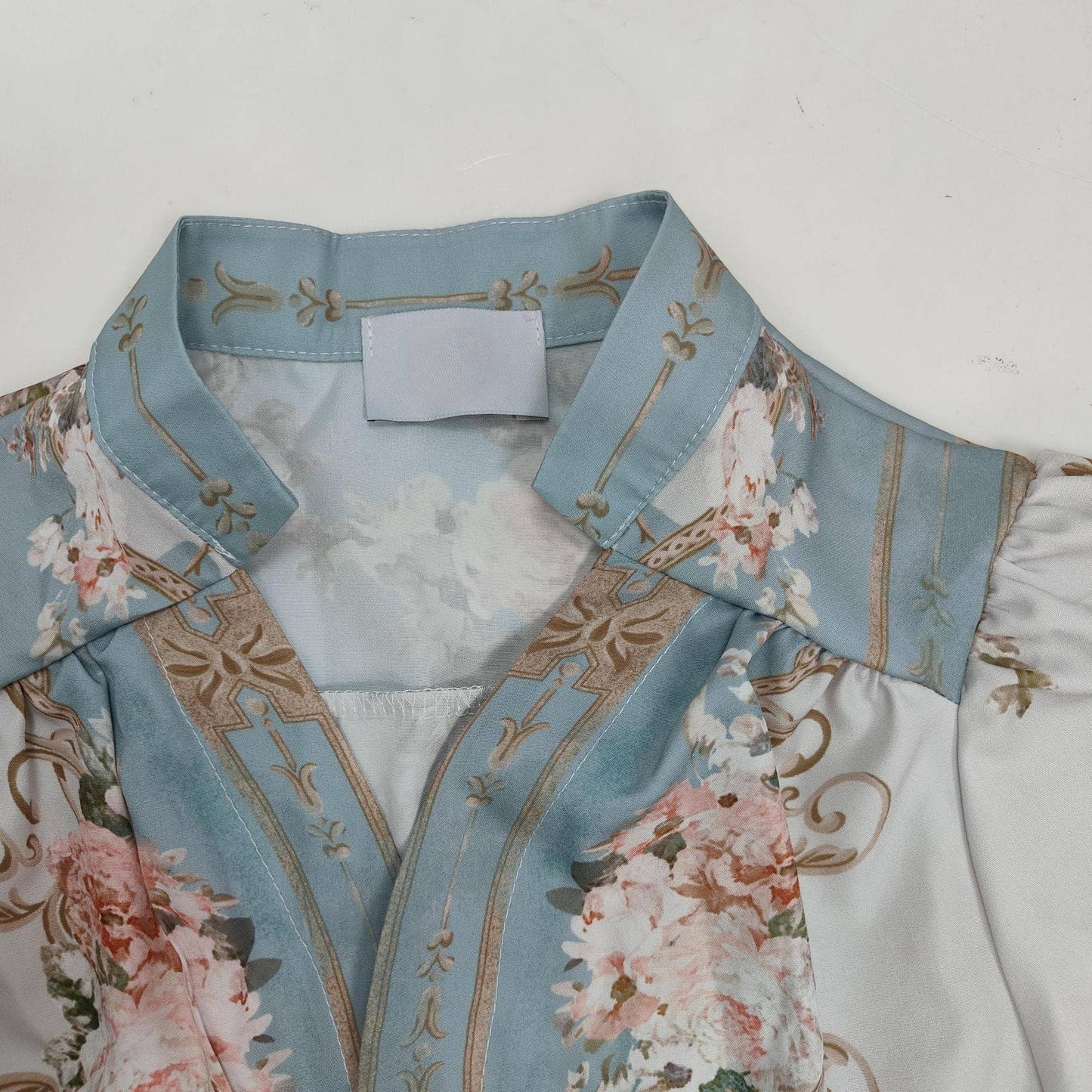 Vintage Boho Floral Print Pleated Dress